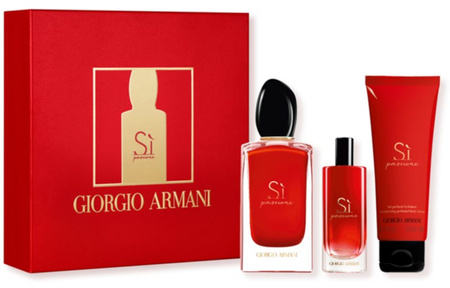 Giorgio Armani Si Passione 50ml Eau de Parfum + 15ml Eau de Parfum + 75ml Body Lotion