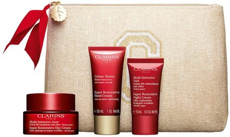 Clarins Multi Intensive Jour Super Restorative Day Cream 50ml+30ml Super Restorative Hand Cream+15ml Super Restorative Night Cream