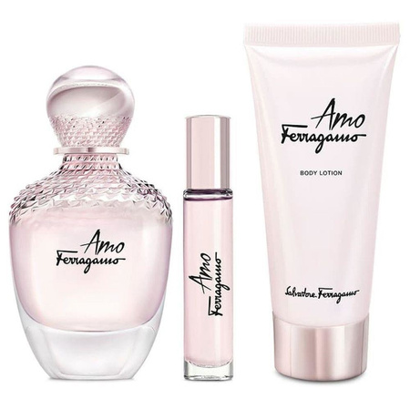 Salvatore Ferragamo Amo Ferragamo 100ml woda perfumowana + 5ml edp + 100ml balsam do ciała