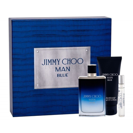 Jimmy Choo Man Blue 100ml woda toaletowa + 7ml edt + 100ml balsam po goleniu