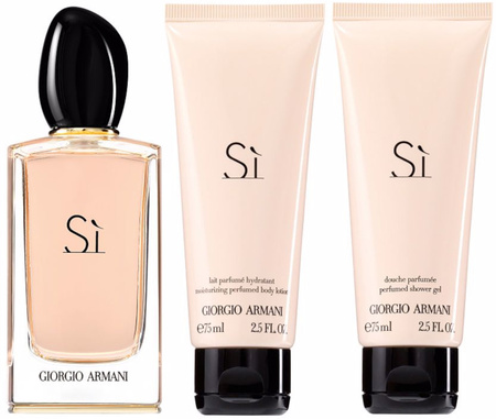 Giorgio Armani Si 100ml Eau de Parfum + Body Lotion + 50ml Shower Gel
