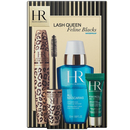 Helena Rubinstein Lash Queen Feline Blacks Mascara Krem pod oczy 3ml + Płyn do demakijażu 50ml + Tusz do rzęs czarny - 7.2ml