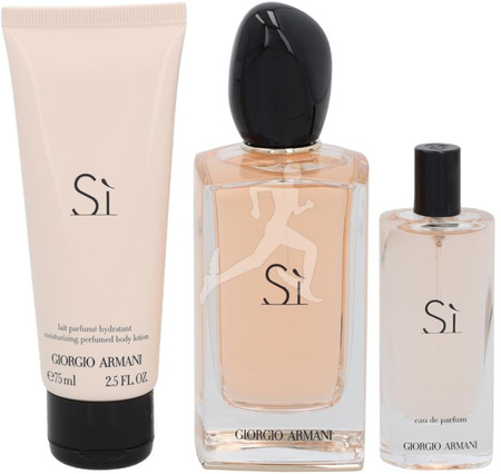 Giorgio Armani Si 100ml Eau de Parfum + 15ml Eau de Parfum + 75ml Body Lotion